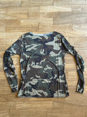 T-shirt Donna a Fantasia in Misto Cachemire