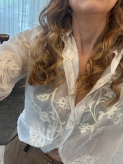 Camicia Ricamata con manica 3/4