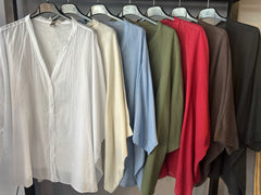 Camicia donna in Mussola di cotone