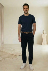 Pantalone Chinos Uomo con pinces in Gabardina