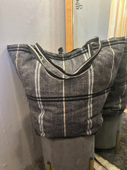 Borsa Grande in Tessuto a quadri