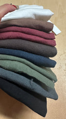 T-shirt Donna Scollo a V in Misto Cachemire